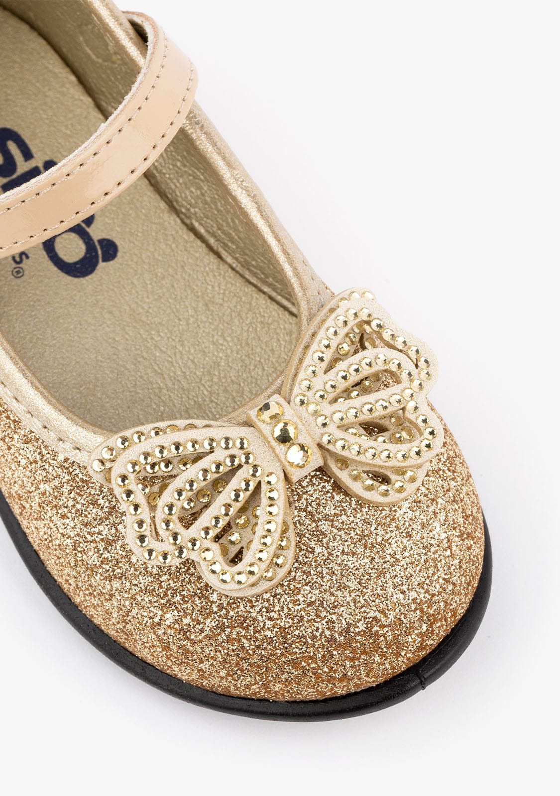 OSITO Shoes Baby's Platinum Glitter Ballerinas With Bow