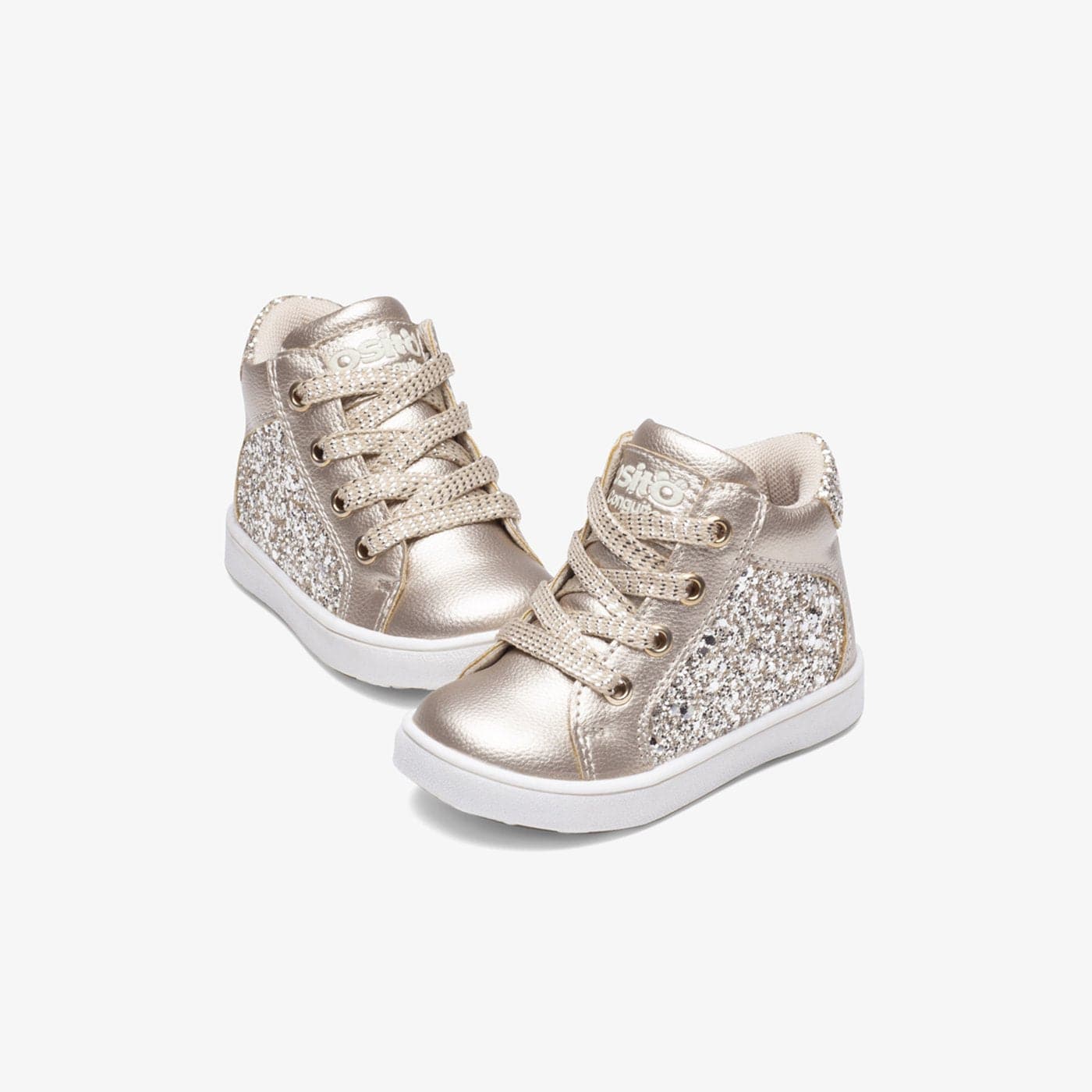 OSITO Shoes Baby's Platinum Glitter Boots