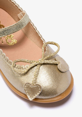 OSITO Shoes Baby's Platinum Metallized Ballerinas