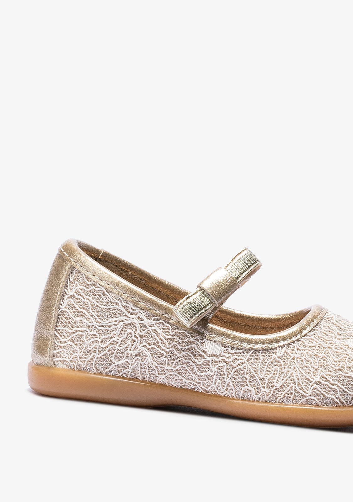 OSITO Shoes Baby's Platinum Metallized Texture Ballerinas