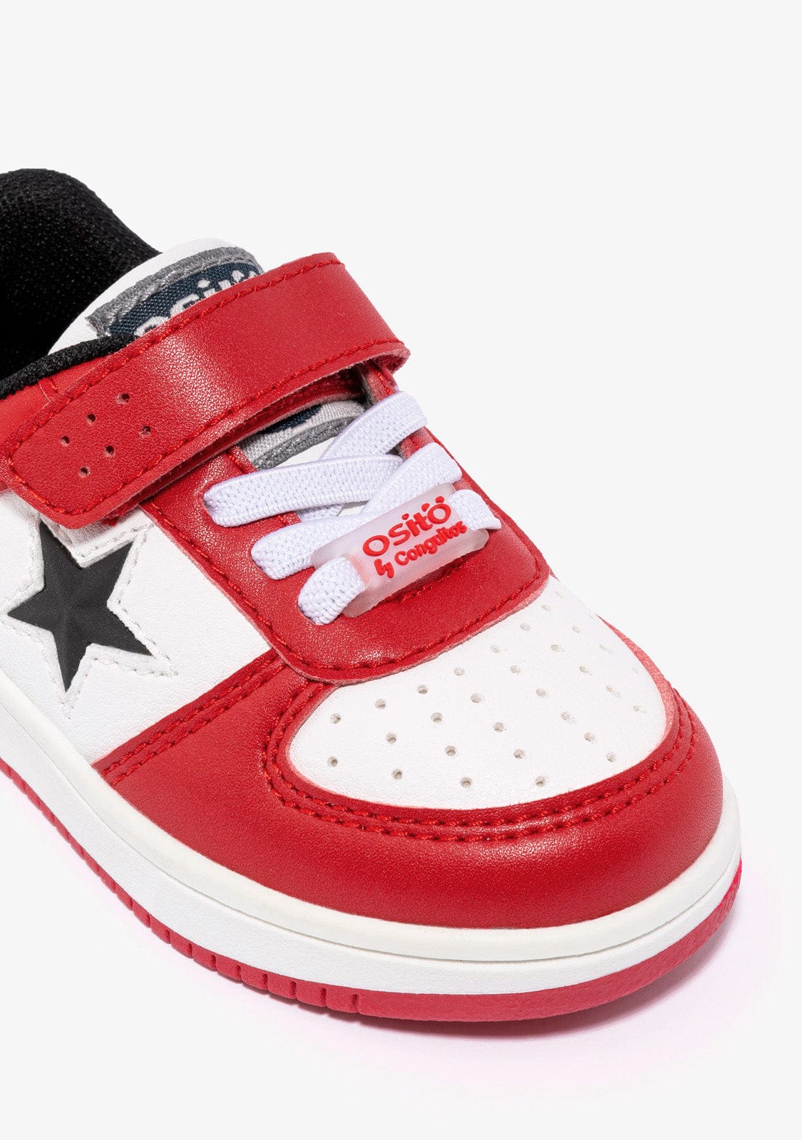 OSITO Shoes Baby's Red / White Star With Lights Sneakers