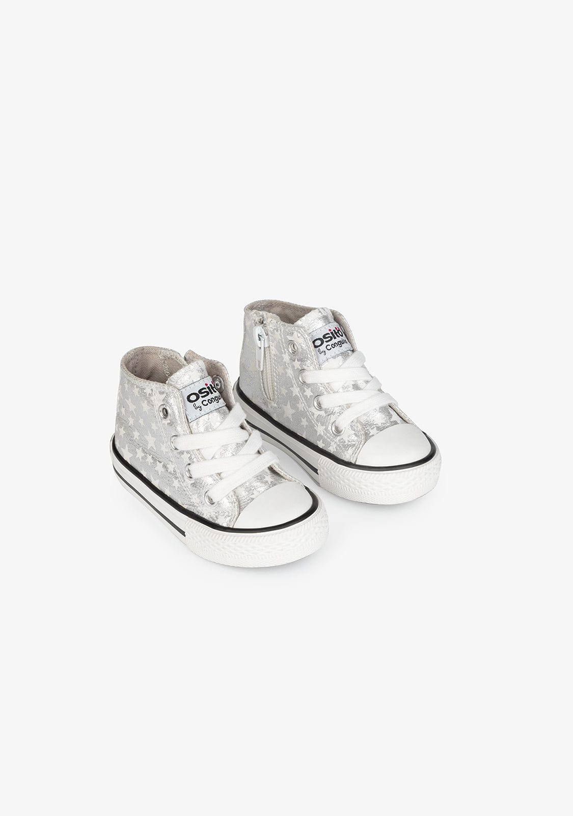 OSITO Shoes Baby's Silver Glows in the Dark Hi-Top Sneakers