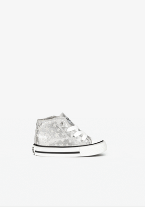 OSITO Shoes Baby's Silver Glows in the Dark Hi-Top Sneakers