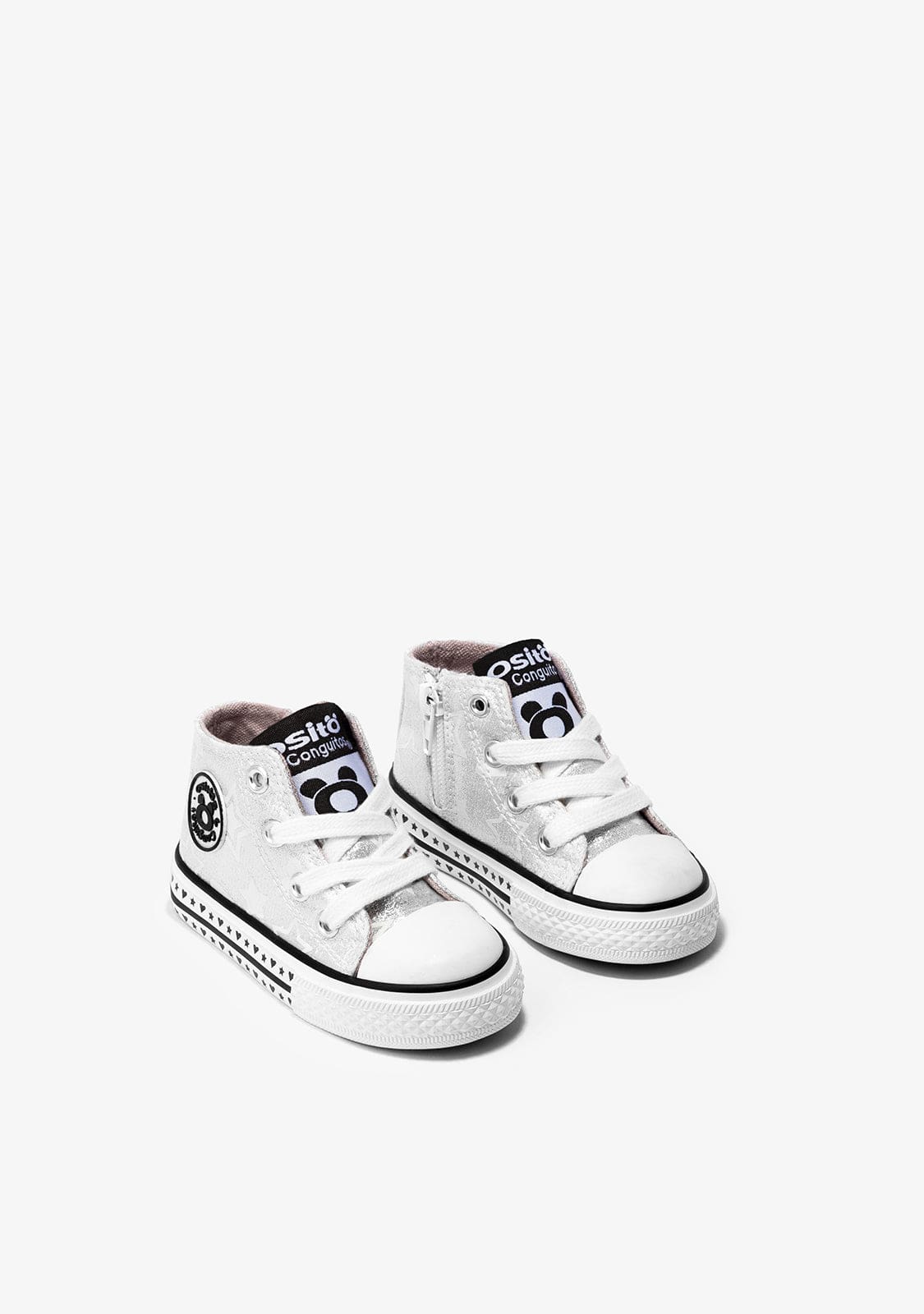 OSITO Shoes Baby's Silver Glows in the Dark High-Top Sneakers