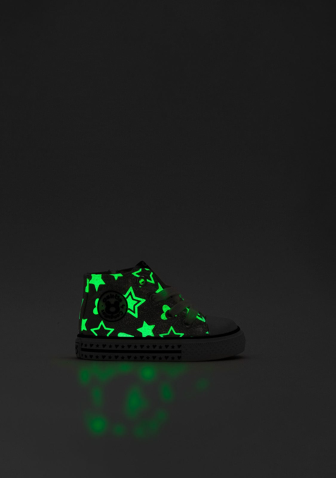 OSITO Shoes Baby's Silver Glows in the Dark High-Top Sneakers
