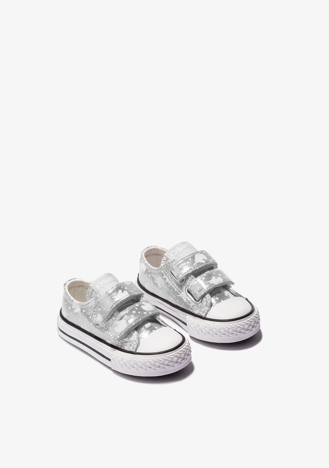 OSITO Shoes Baby's Silver Glows in the Dark Sneakers Canvas
