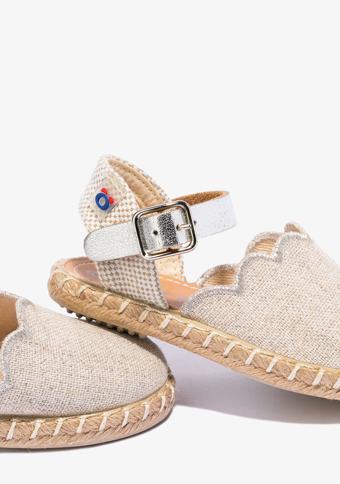 OSITO Shoes Baby's Silver Metallized Espadrilles