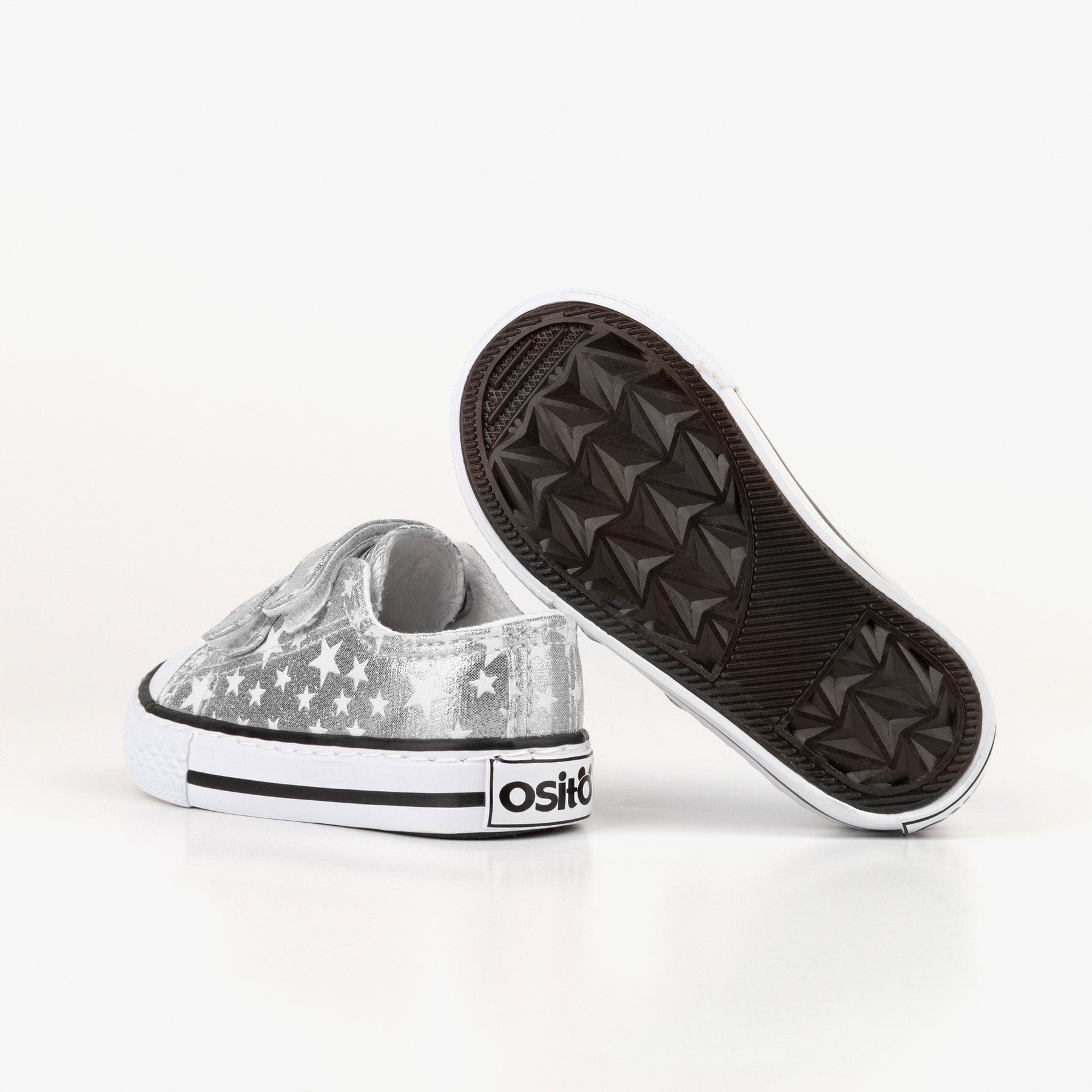 OSITO Shoes Baby's Silver Stars Sneakers