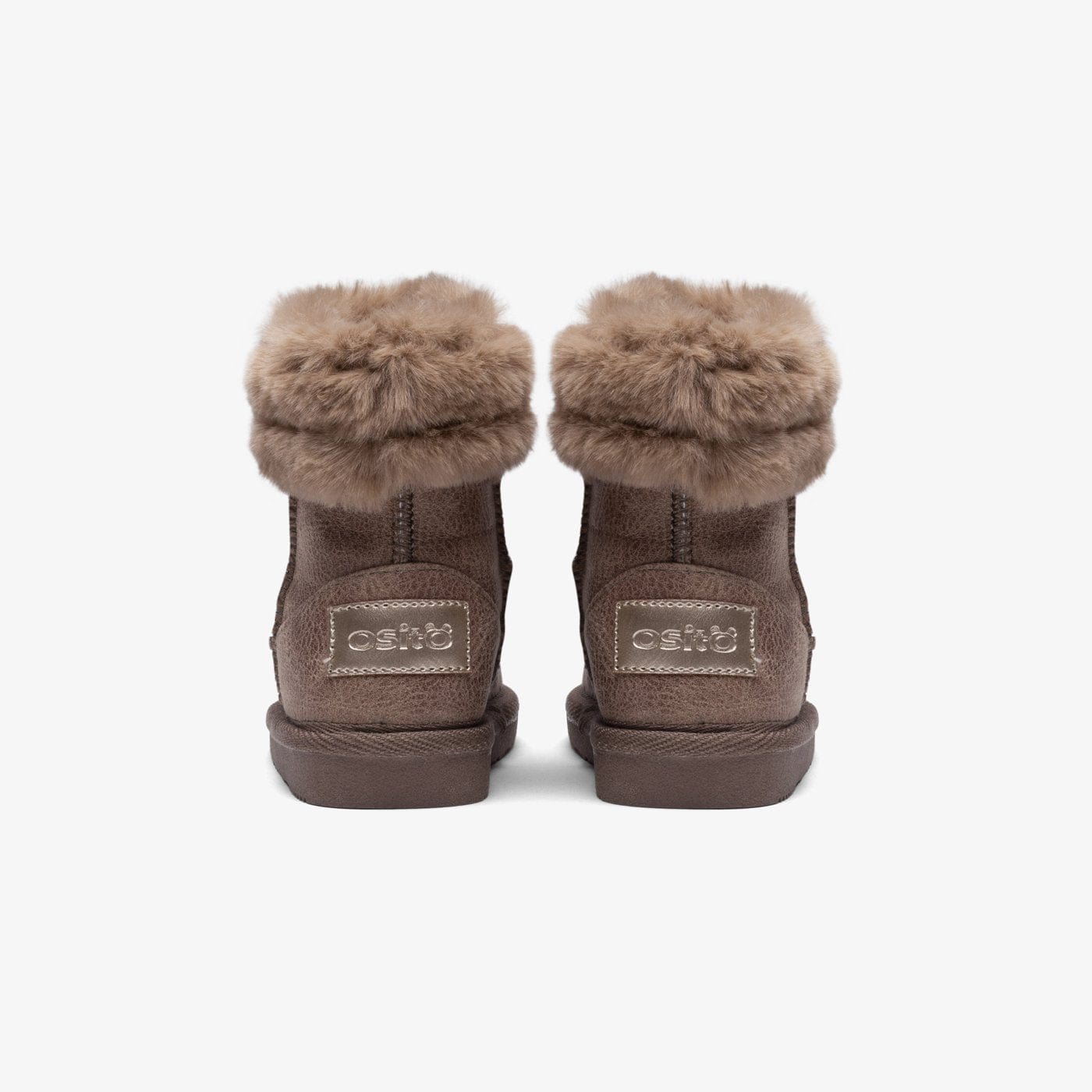 OSITO Shoes Baby's Taupe Fur Australian Boots