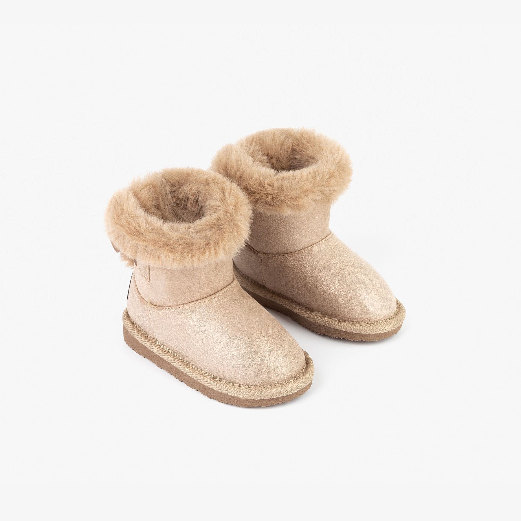 OSITO Shoes Baby's Taupe Metallized Australian Boots