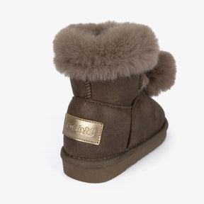 OSITO Shoes Baby's Taupe Pompom Australian Boots