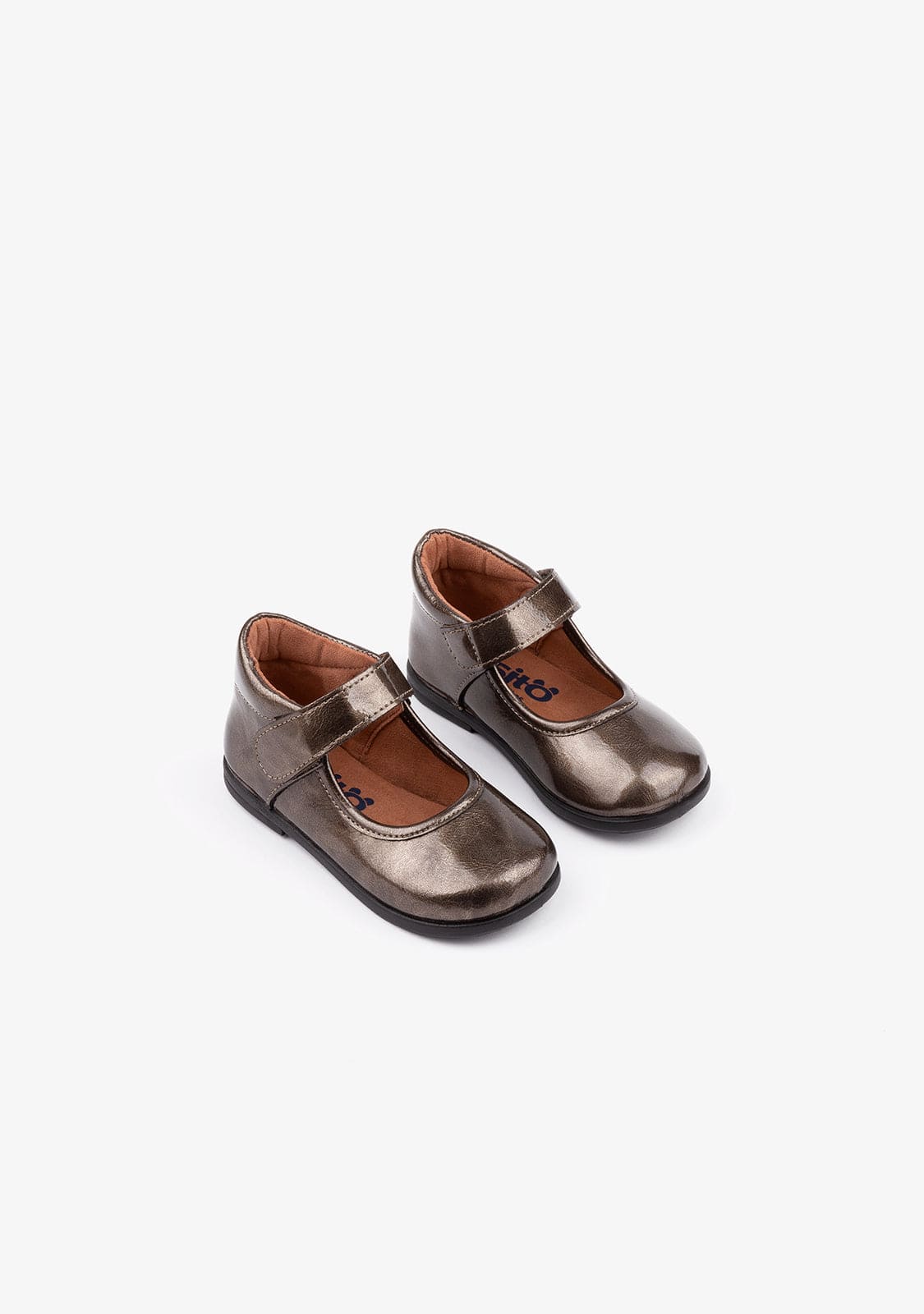 OSITO Shoes Baby's Titanium Mary Janes Patent Leather