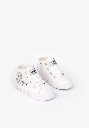 OSITO Shoes Baby's Unicorn Print Hi-Top Sneakers