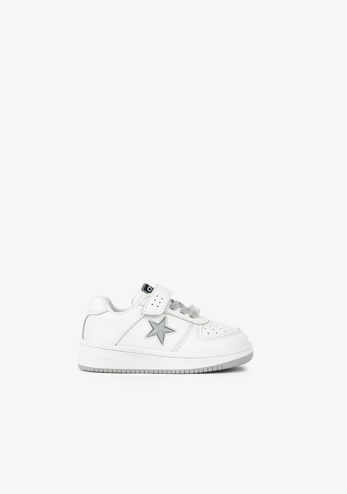OSITO Shoes Baby's Unisex White Star With Lights Sneakers
