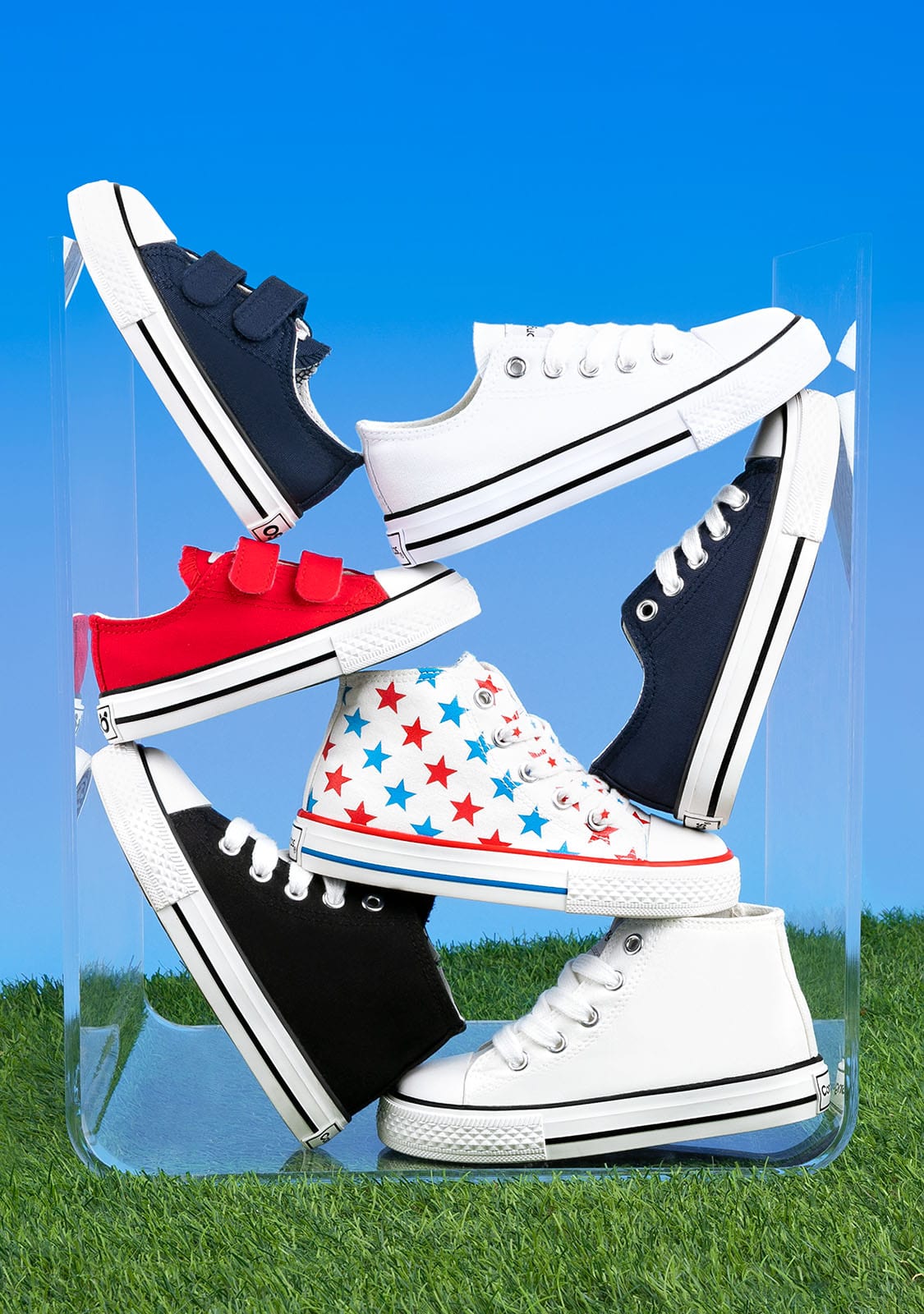 OSITO Shoes Baby's White Adherent Strips Sneakers Canvas