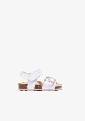 OSITO Shoes Baby's White Bio Sandals Patent Leather
