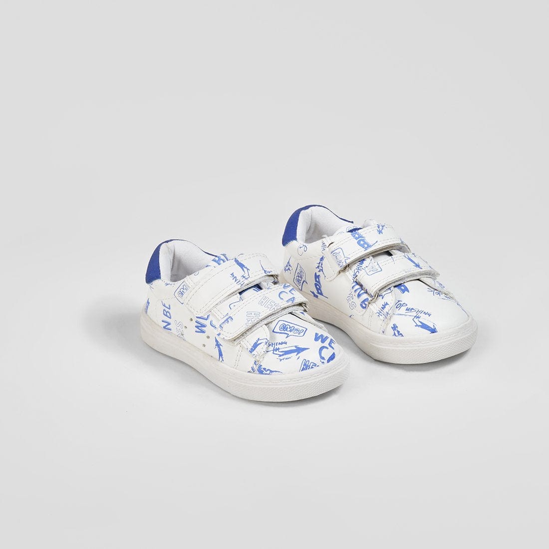 OSITO Shoes Baby's White Drawing Sneakers