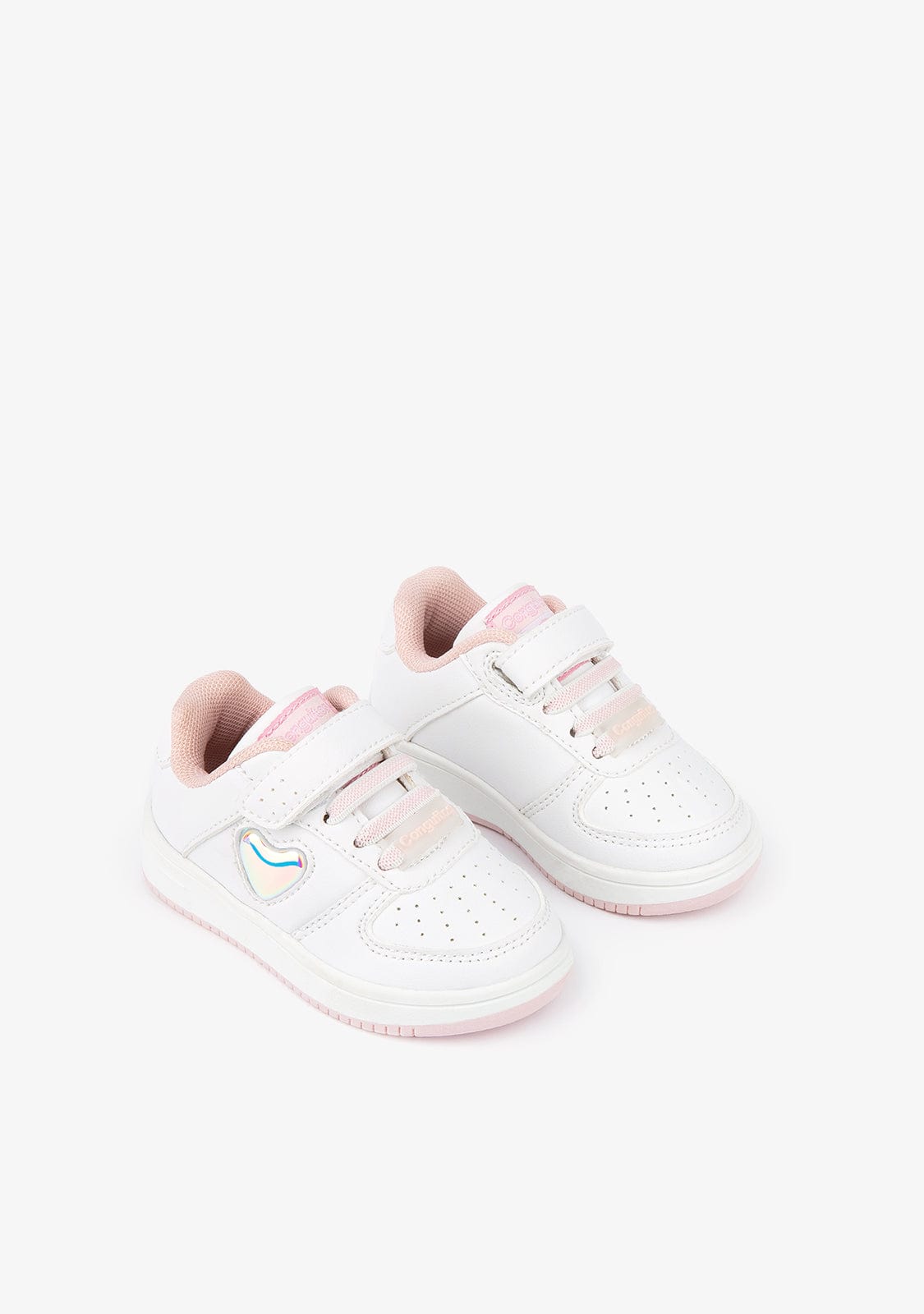 OSITO Shoes Baby's White Heart With Lights Sneakers