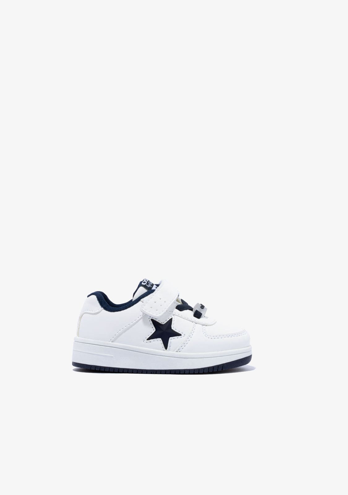 OSITO Shoes Baby's White Navy With Lights Star Sneakers