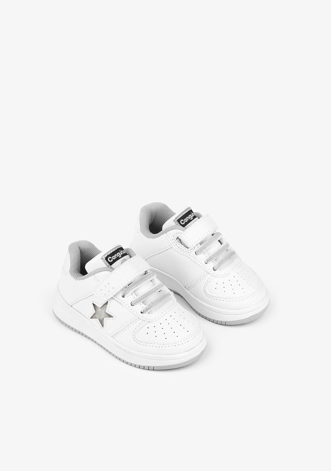 OSITO Shoes Baby's White Star With Lights Sneakers