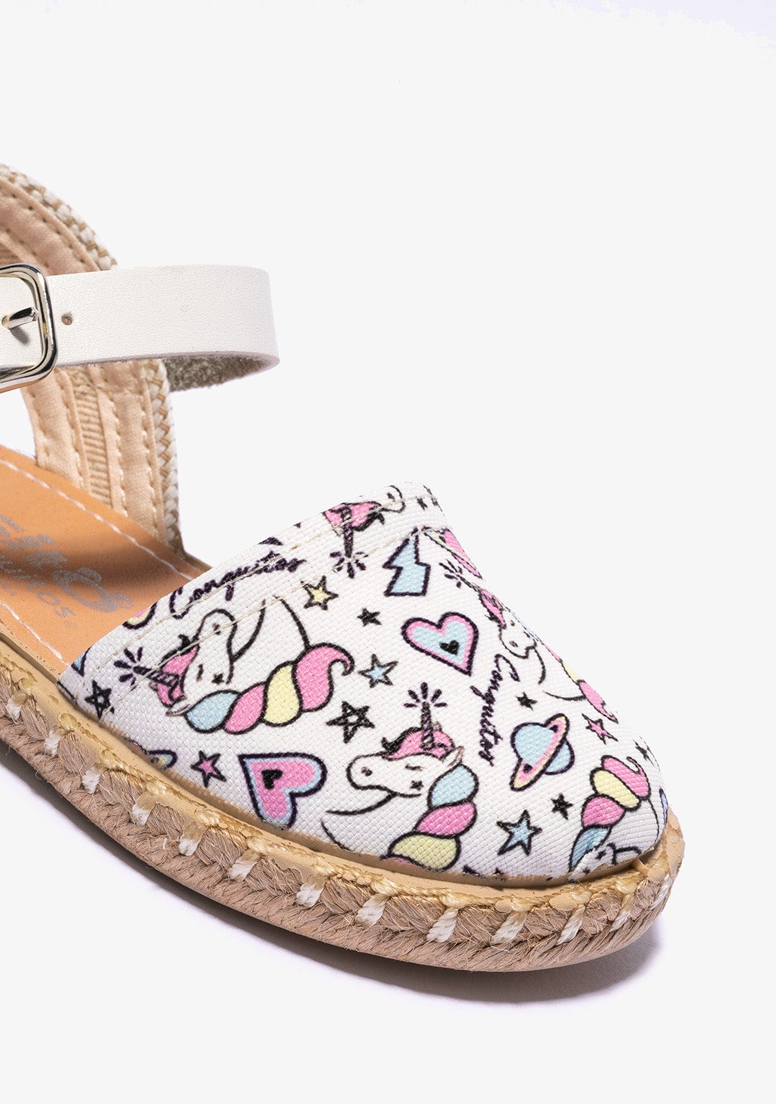 OSITO Shoes Baby's White Unicorn Espadrilles