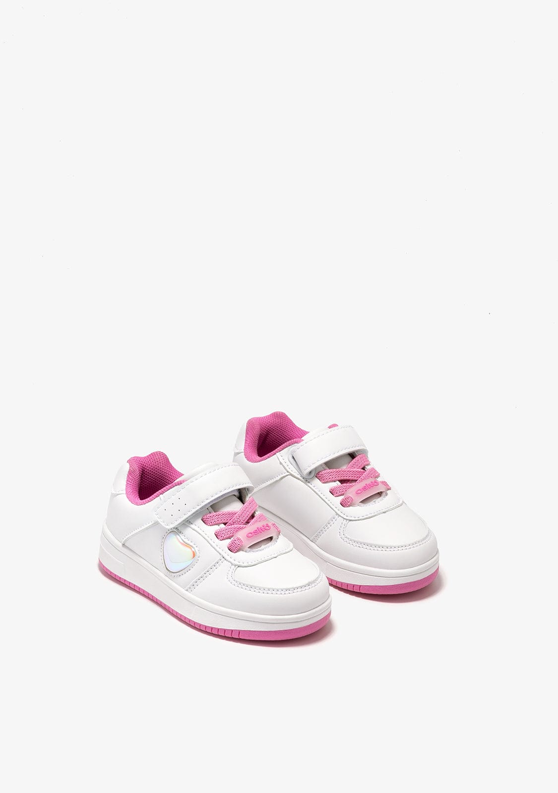 OSITO Shoes Baby's White With Lights Heart Sneakers
