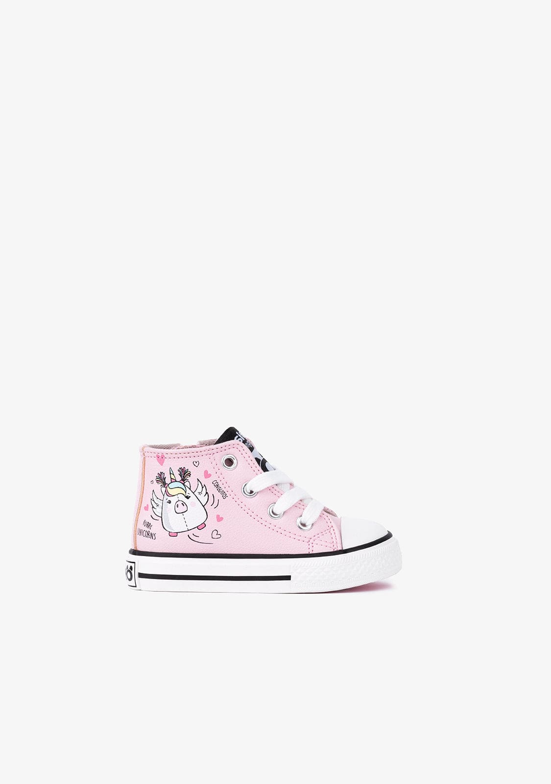 OSITO Shoes Baby Unicorn High-Top Sneakers  Pink Napa