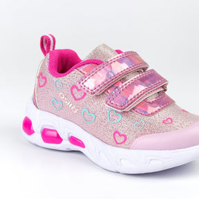 OSITO Shoes NO Baby's Pink Sneakers with Lights