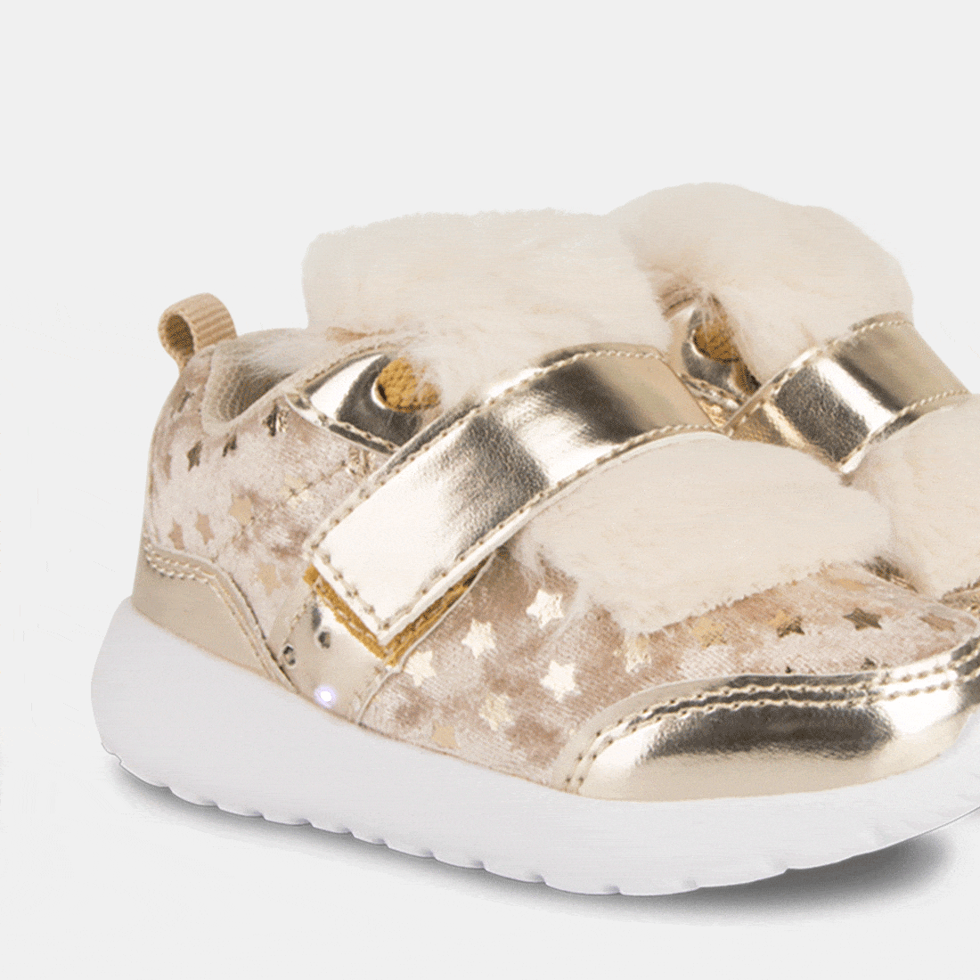 OSITO Shoes Zapatillas con Luces de Bebé Pelo Platino