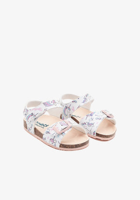 OSITO TIRAS Baby´s White Unicorns Sandals