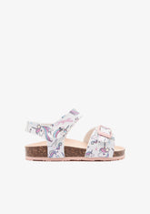 OSITO TIRAS Baby´s White Unicorns Sandals