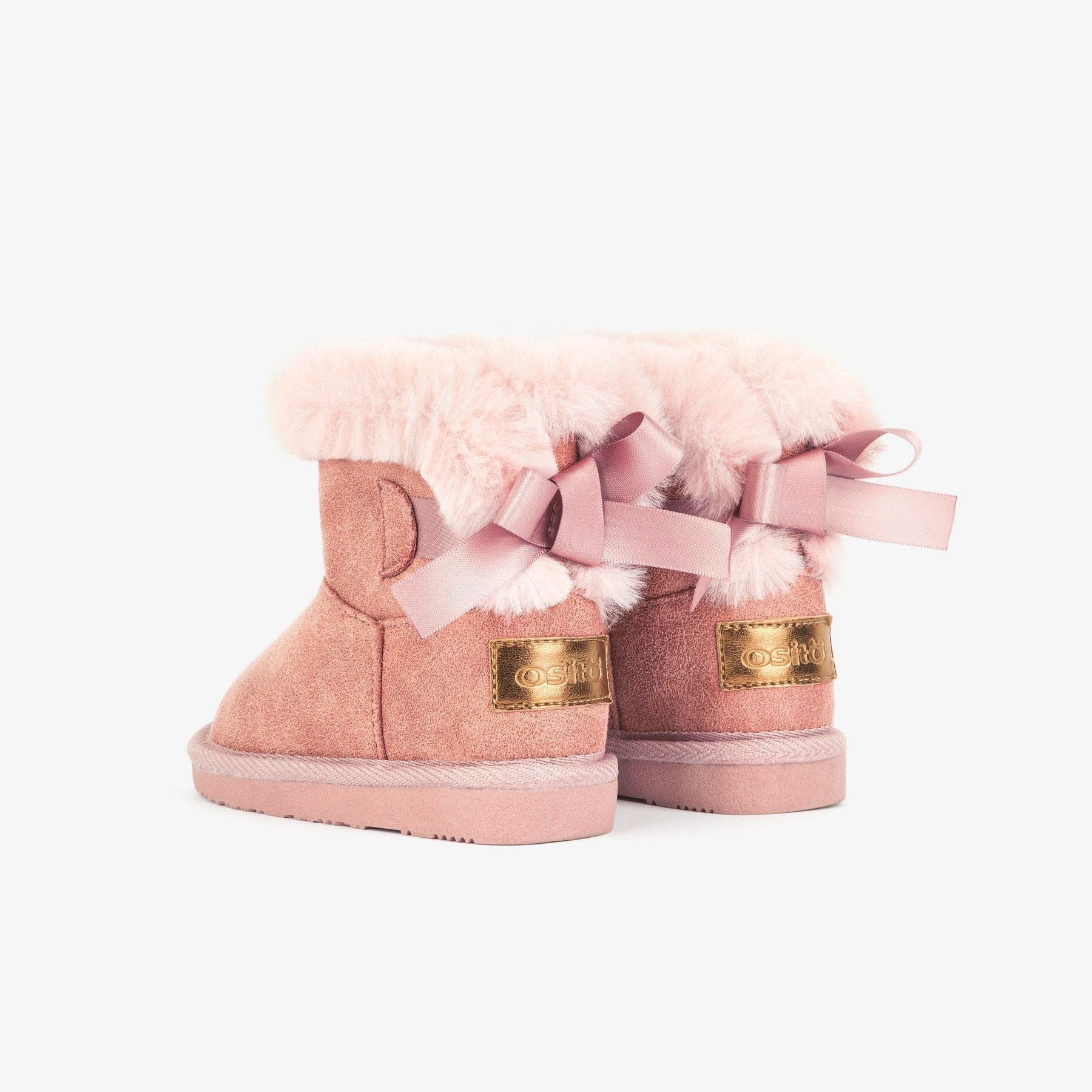 OSITO ZAPATOS Baby's Pink Australian Boots with Bow