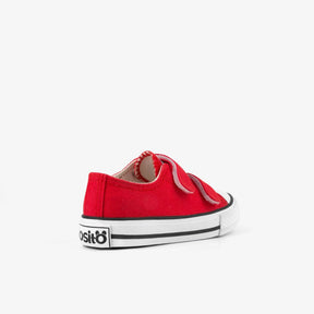 OSITO ZAPATOS Baby's Red Canvas Sneakers