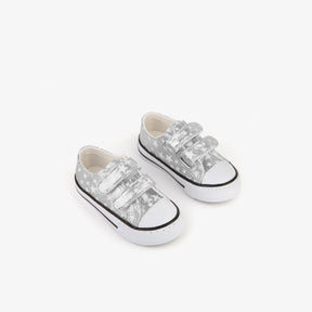 OSITO ZAPATOS Baby's Silver Stars Sneakers