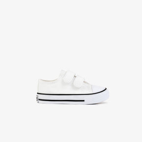 OSITO ZAPATOS Baby's White Canvas Sneakers