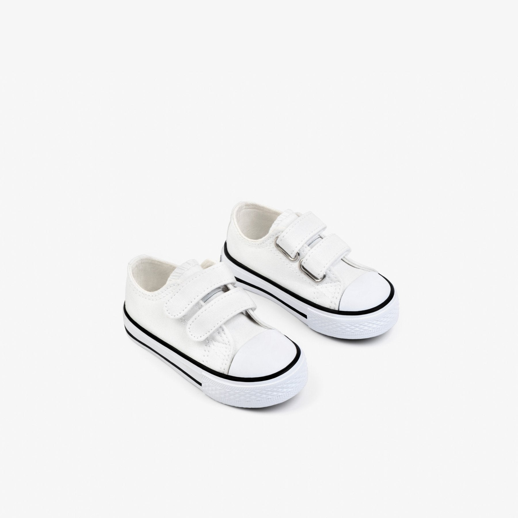 OSITO ZAPATOS Baby's White Canvas Sneakers