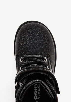 OSITO ZAPATOS / BOTAS Y BOTINES Black Glitter Strap Boots