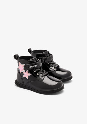 OSITO ZAPATOS / BOTAS Y BOTINES Black Strass Stars Boots