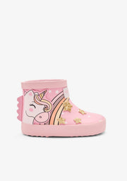 OSITO ZAPATOS / BOTAS Y BOTINES / LLUVIA Pink Rain Unicorn Boots