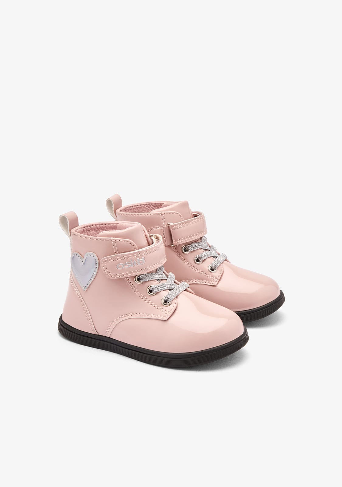 OSITO ZAPATOS / BOTAS Y BOTINES Pink / Silver Strap Heart Boots