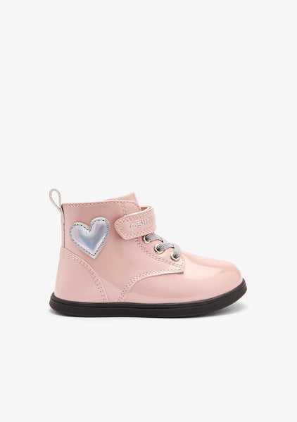 Pink Silver Heart Boots Conguitos