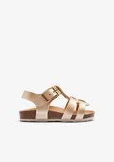 OSITO ZAPATOS / SANDALIAS Metallized Gold Bio Strips Sandals