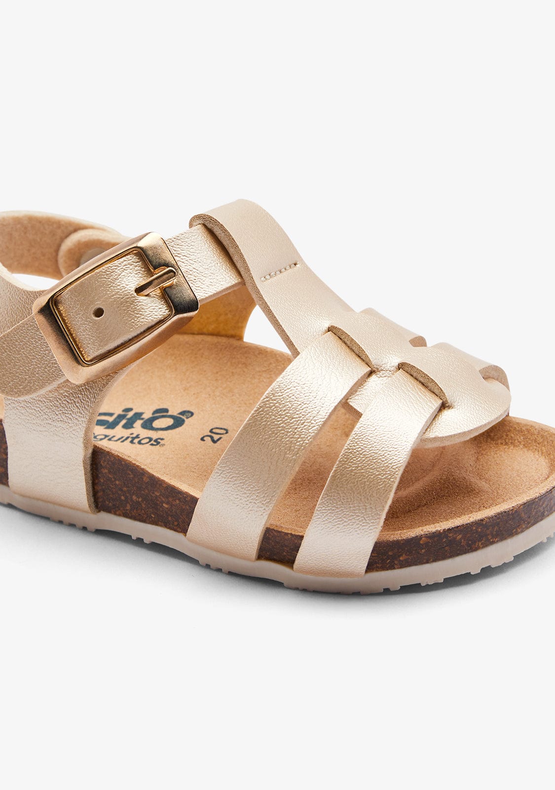 OSITO ZAPATOS / SANDALIAS Metallized Gold Bio Strips Sandals