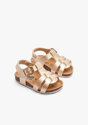 OSITO ZAPATOS / SANDALIAS Metallized Gold Bio Strips Sandals