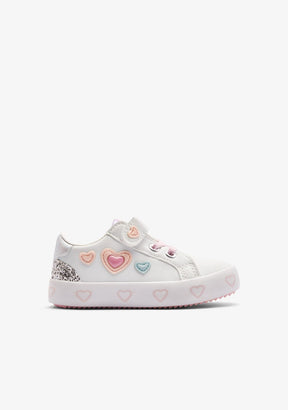 OSITO ZAPATOS / SNEAKERS White / Pink Hearts Low Sneakers