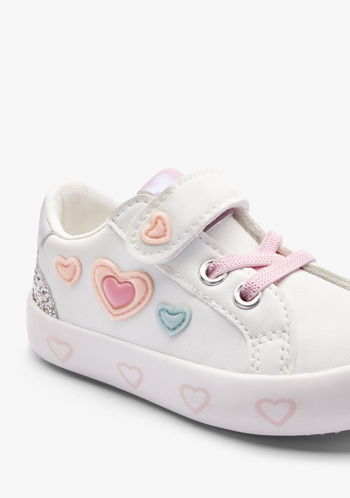 OSITO ZAPATOS / SNEAKERS White / Pink Hearts Low Sneakers