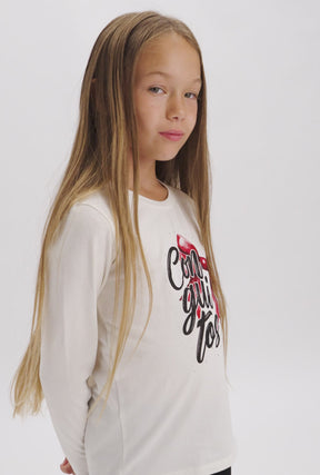 T-shirt Écru avec Nœud