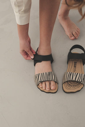 Zebra Strap Barefoot Goflex Sandals