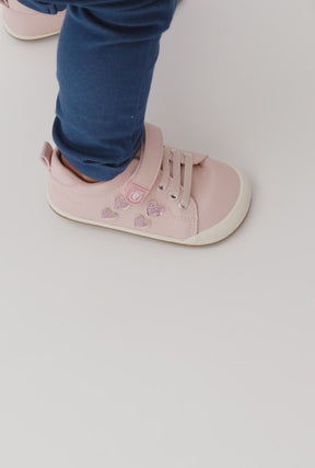 Baskets Respectueuses Pink Shiny Hearts