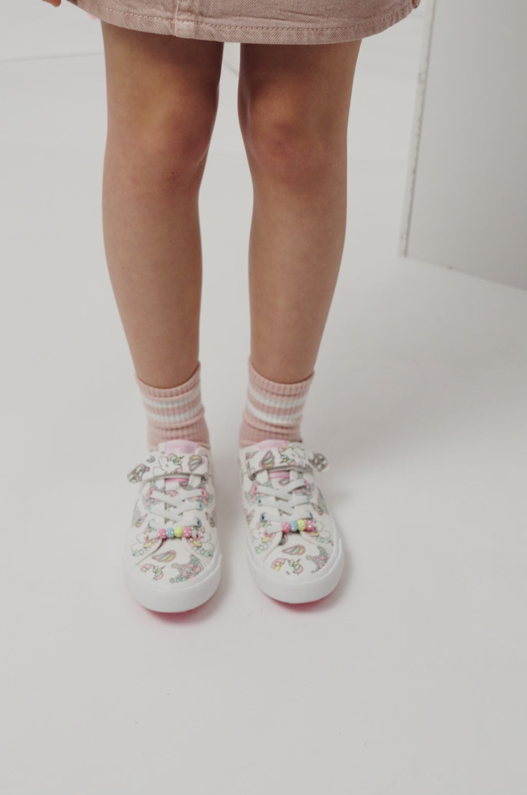 Load video: White / Multi Unicorn Fantasy Sneakers